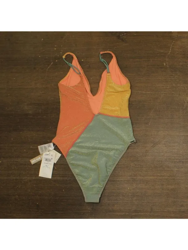 NWT O'Neill Mirage Colorblock Edgewater One-Piece Swimsuit Multi Pink Lurex S - Image 3