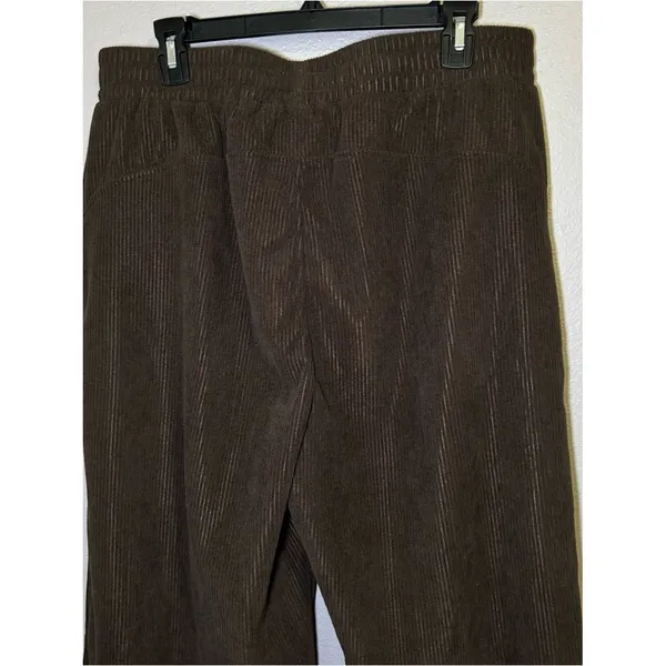 Halara Brown Corduroy Pull On Wide Leg Pants Women’s Size XL Petite - Image 5