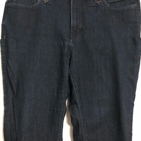 NYDJ bootcut dark wash jeans women’s‎ size 14WP. Dark wash double belt loops - Image 2