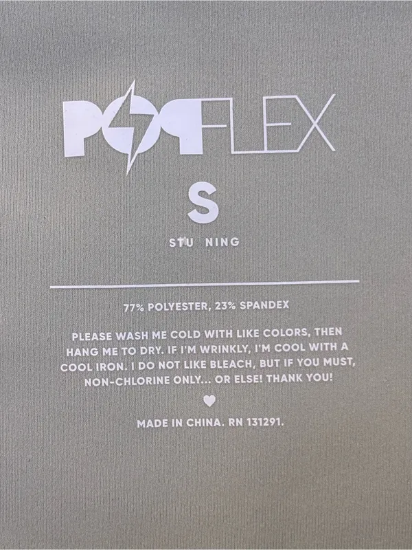 POPFLEX NWT Crisscross Hourglass Capri Leggings Pistachio Color Size Small - Image 3