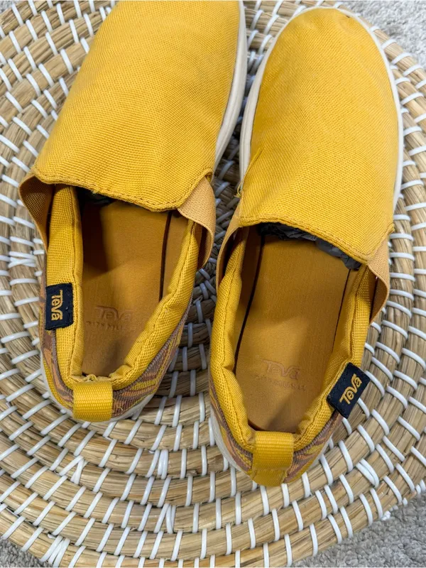Teva Women’s Voya Slip On Shoes Flat Lightweight in Yellow Sunflower 7 - Image 6