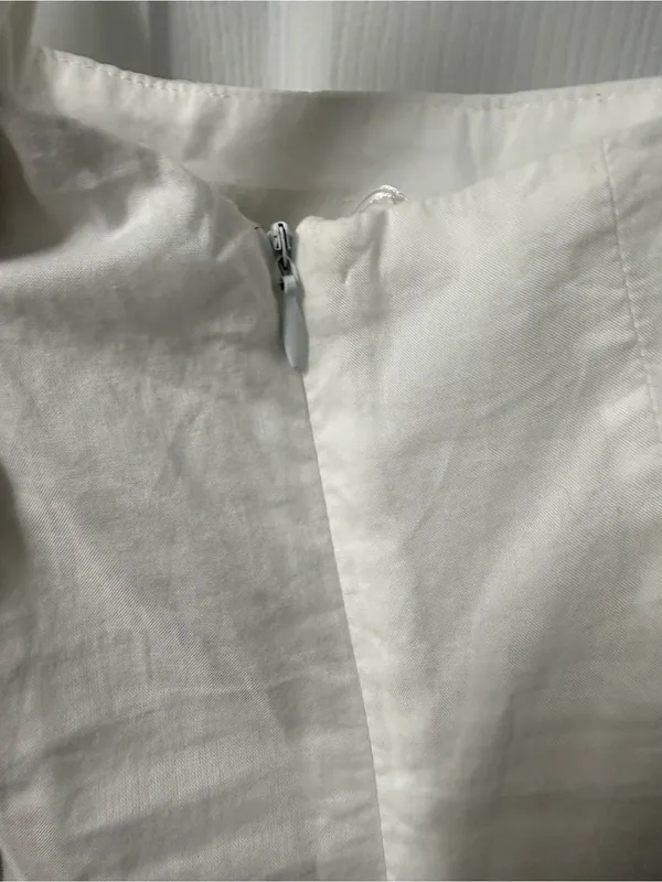Zara White Spaghetti Strap Mini Dress - Image 5