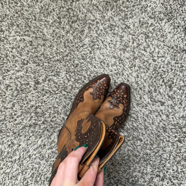 Old west perforated cowgirl boots - Image 5