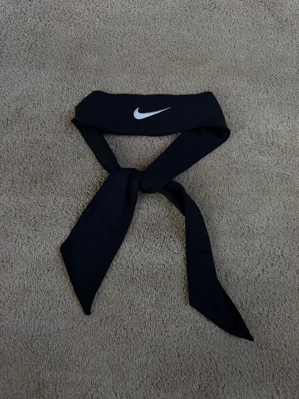 Nike Black Dri-FIT Tie Headband - Image 2