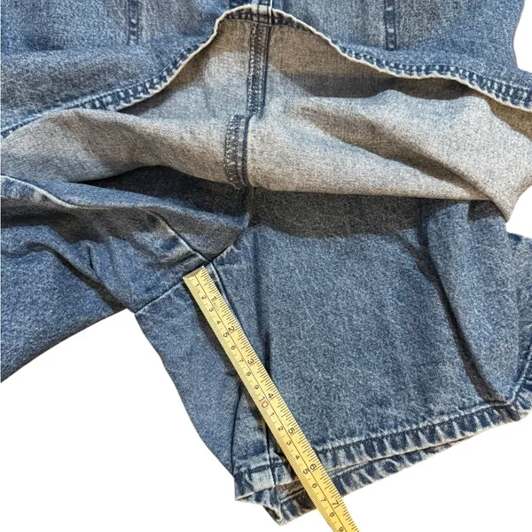 Vintage Liz Claiborne Denim Skort 90s Jean Skirt Shorts Y2K Utility‎ Style Sz 14 - Image 6