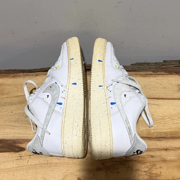 Nike Air Force 1 paint Splatter Size Youth 6/woman’s 7.5‎ B36 - Image 8