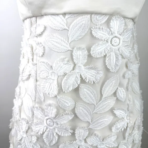 Alexis Elaina Revolve Floral 3D Applique Tie Bow Mini Dress Size Small - Image 4