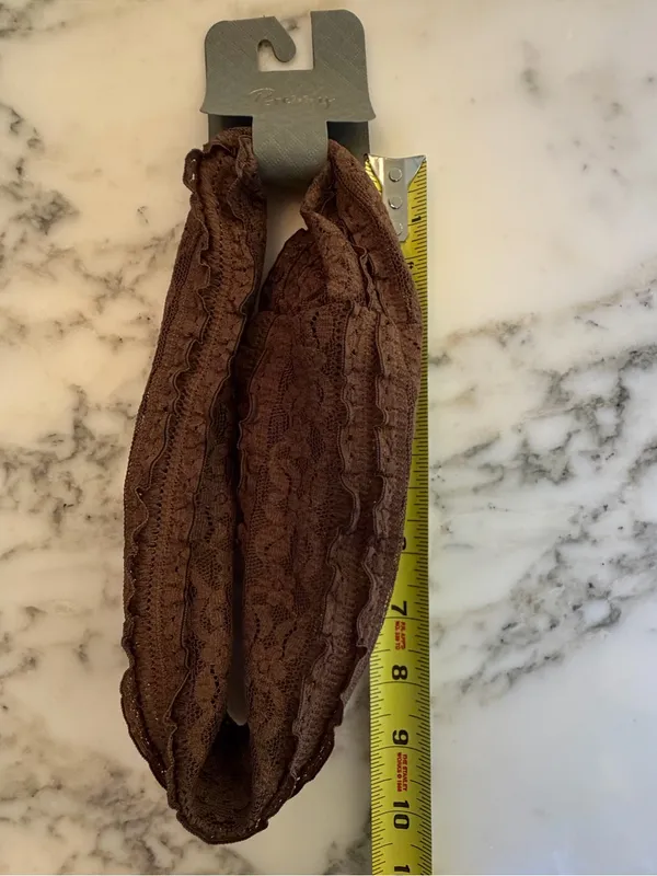 NWT Berry Brown Lace Headband Stretch Wide Boho Coquette Cottagecore - Image 2
