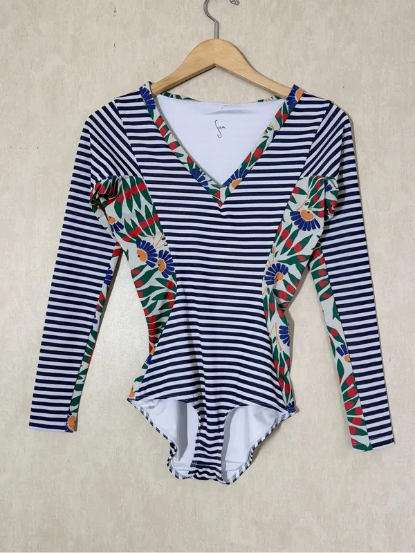 Seea Women’s Swimwear Avila Surf Suit UPF 30+ in Camburi Stripe S - Image 3