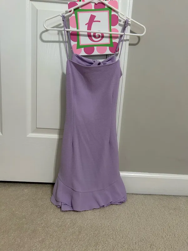 Lucy in the Sky Lavender Sleeveless Bow-Back Dress - Image 4