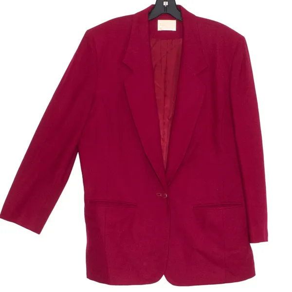 Vintage Pendleton Jacket Blazer Wool Minimalist Classic 90s Professional Red 16 - Image 8