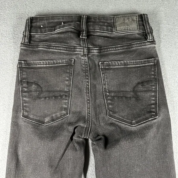 American Eagle Hi-Rise Jeggings Size 00 Regular‎ Black Wash Denim Skinny Jeans - Image 10