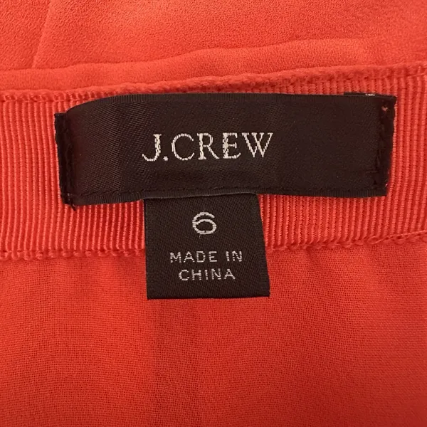 J.‎ Crew Vibrant Orange Wide Pleated Long Midi Skirt Womens Size 6 Summer - Image 5