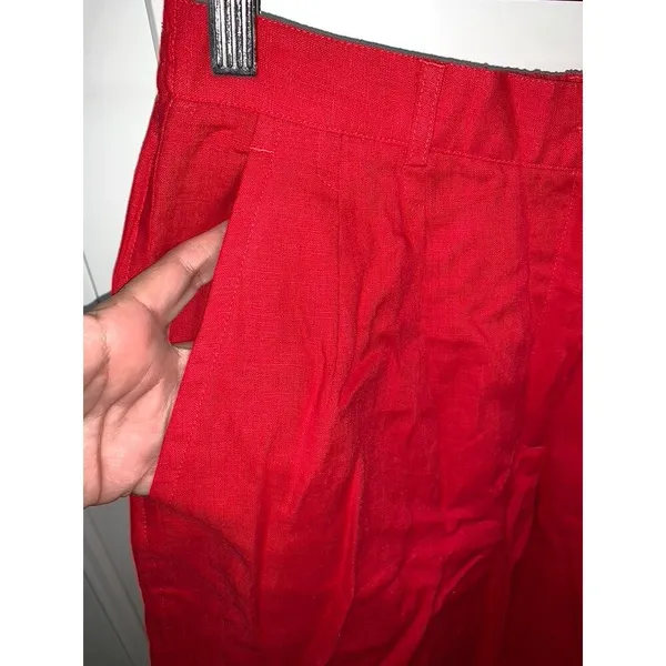 Women's Medium Shorts 2 Piece Set Geranium Red & Animal Print‎ Casual - Image 4