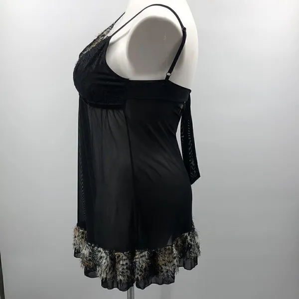 Black animal print lingerie - Image 6