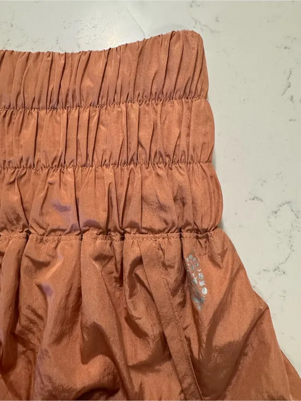 Free People Movement Hot Shot Shorts Burnt Orange Shimmer Athletic Lounge Size S - Image 6