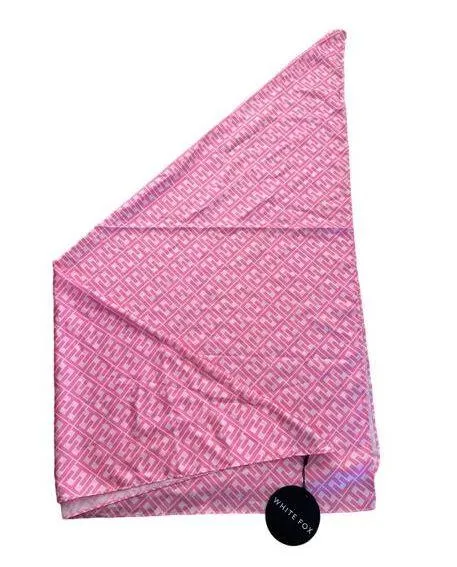 White Fox Boutique - In Your Element Monogram Scarf Top in Pink - Image 2