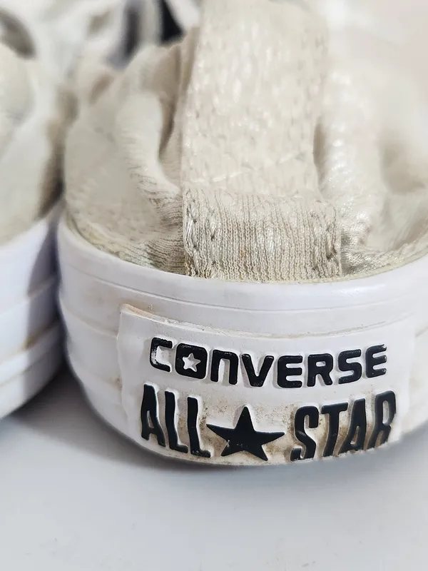 Converse Cream and White Womens All-Star Shoreline Slip-On Sneakers Size 7 - Image 5