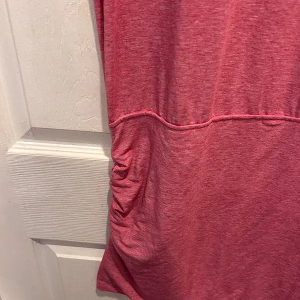 Patagonia Womens Glorya Active Dress Size L Pink Heathered Ruched‎ Athleisure - Image 2