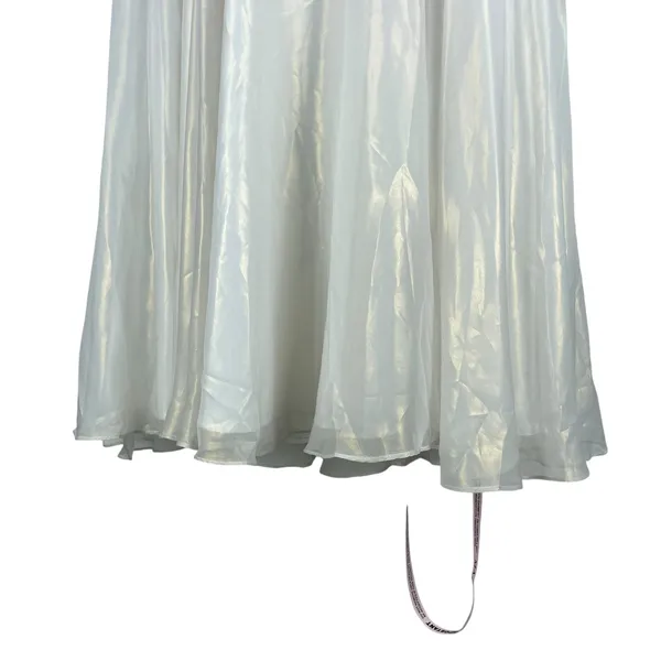 Mac Duggal Rosette One Shoulder Tea Length Dress White Size 12 - Image 7
