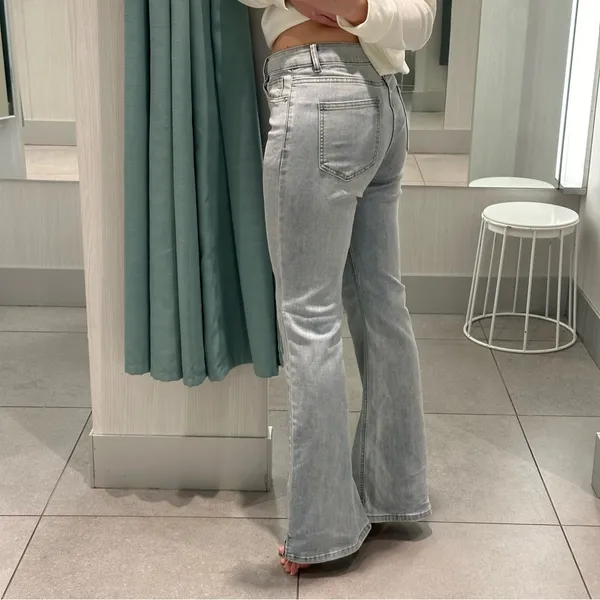 Super stretchy wide leg / bootcut jeans size 28 Blue - Image 2