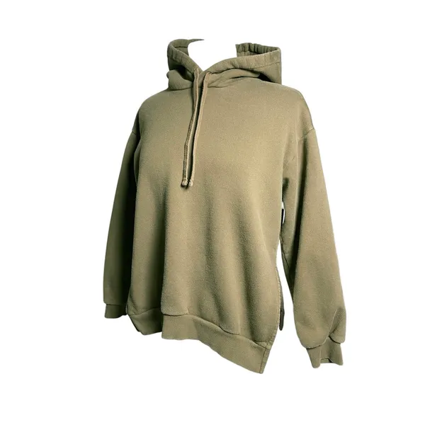 EVERLANE Women’s The French Terry Side Slit Army Green Pull On Hoodie - Image 6
