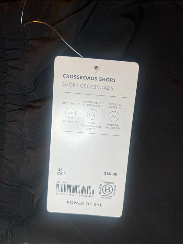 Athleta Crossroads‎ Short Black Featherweight Stretch Size Small NWT - Image 7