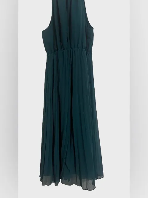 ASOS Dark Teal Halter Midi Dress - Image 6