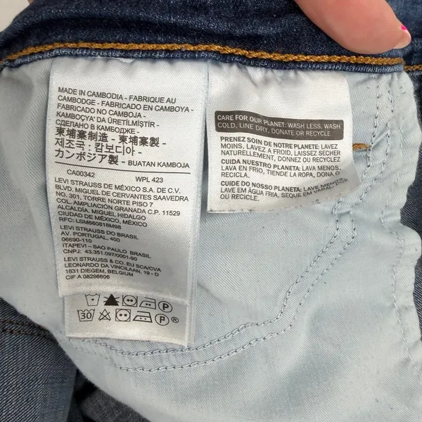 Levi's 414 Classic Straight Jeans Women 24W Blue Excellent Stretch Denim Classic - Image 9