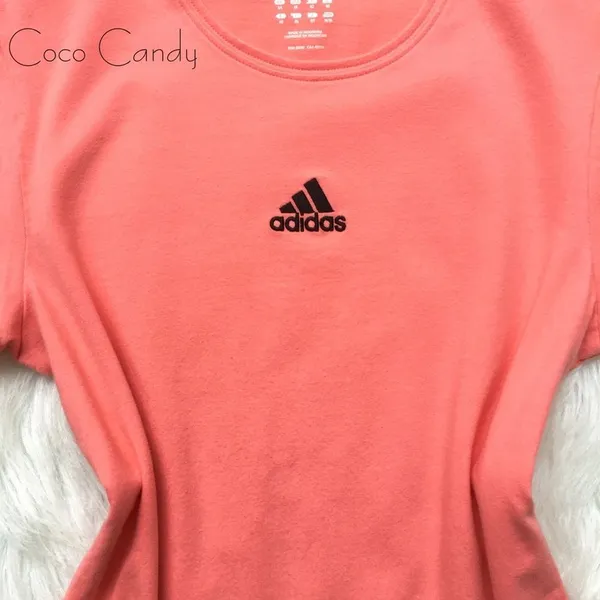 🔃Adidas Logo Pink Short Sleeve Shirt - Image 4