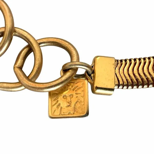 Vintage Anne Klein Gold Tone Cross Statement Necklace - Image 7