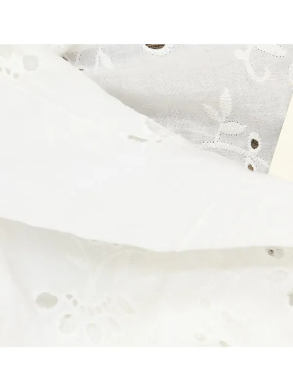 NWT Raviya Cotton Eyelet Button-Front Cover Up Dress 76323X White 1X - Image 5