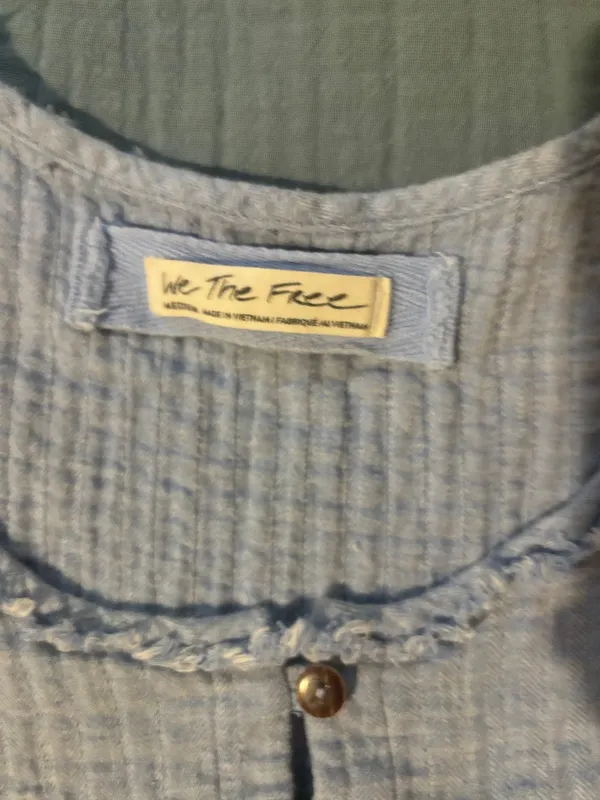 We The Free light blue free people babydoll top - Image 3