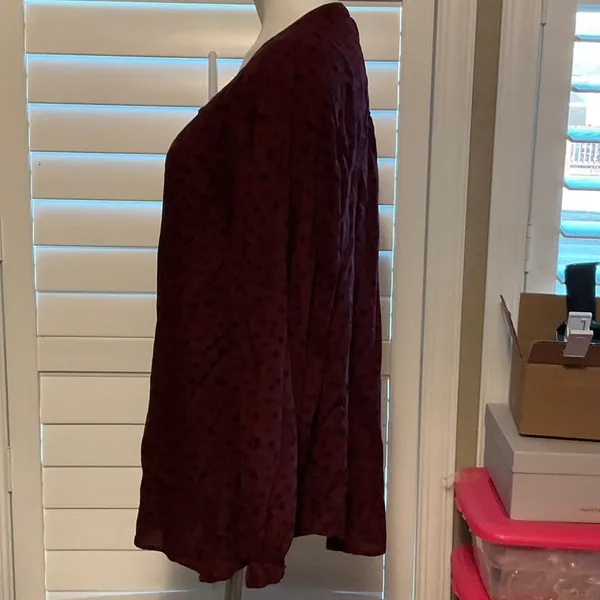Sonoma Maroon Button-Down Blouse - Image 5