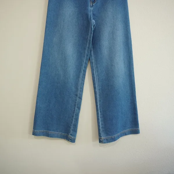 Z SUPPLY Rilynn Wide Leg Trouser Jeans Medium Wash High Waist Denim Size‎ 28 NEW - Image 3