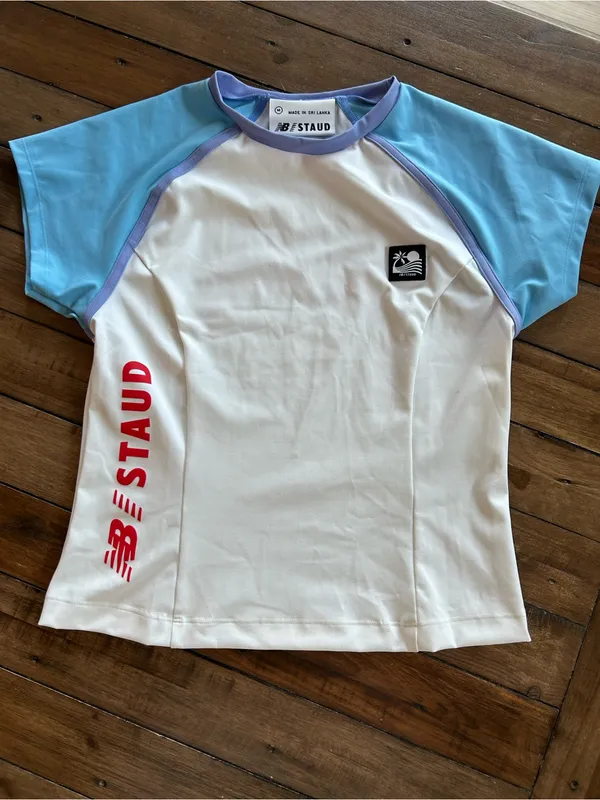 Staud x New Balance Women’s Rash Guard Swim T Shirt M - Image 5
