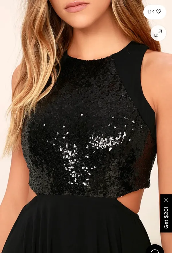 Lulu's Nothin' But Love Black Sequin Maxi Dress - Image 5