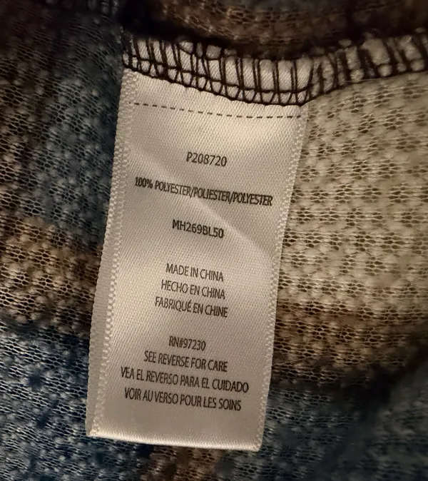 Absolutely Famous Blue & Brown Plaid Sherpa Fleece Shacket - Womens Size XL - Image 8