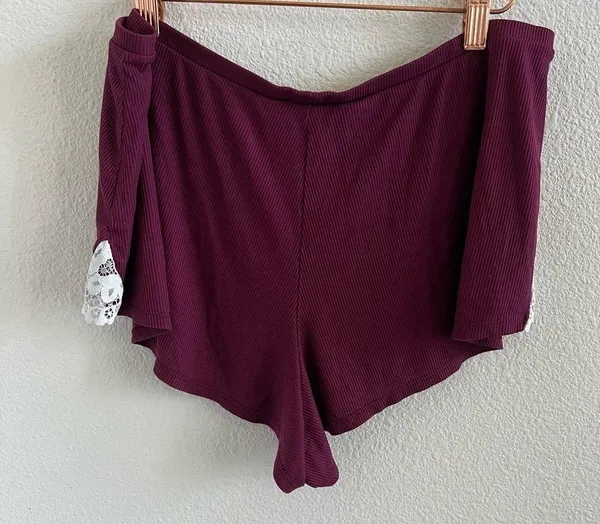 Victoria's Secret Sleep Lounge Shorts Elastic Waist High Cut Sexy Side Lace L - Image 4