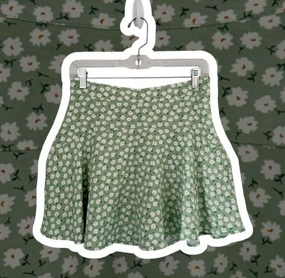 Altar'd State Green Daisy Mini Skirt - Image 2