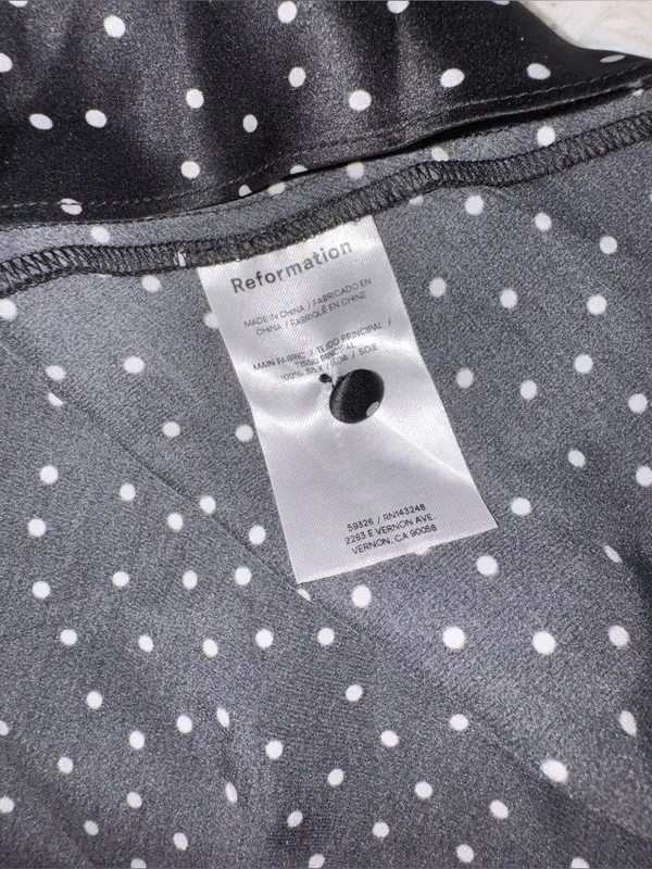 NEW Reformation Daniela Silk Selene Polka Dots Halter Maxi Sz 6 - Image 13