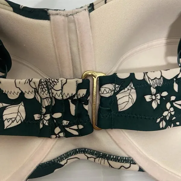 ADORE ME Green & Pale Pink Floral Bikini Top Swimsuit Bathing Suit |‎ Size 2X - Image 3