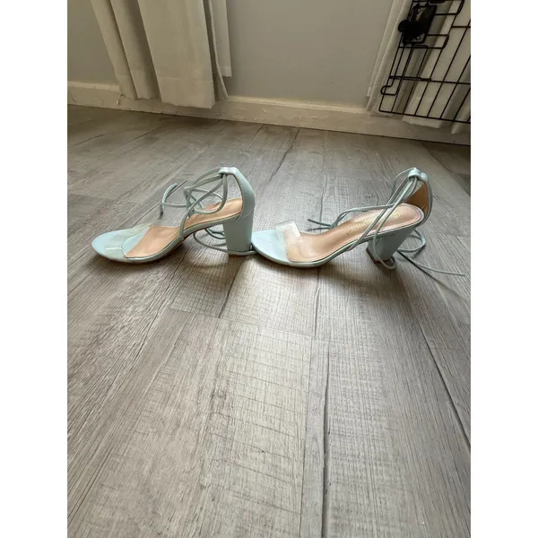 Allegra K 8.5 baby blue block heels - Image 2