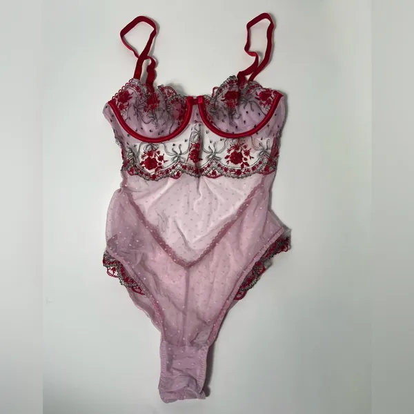 Victoria's Secret Very Sexy Push Up Rosebud Wicked Lingerie Teddy One Piece - Image 4