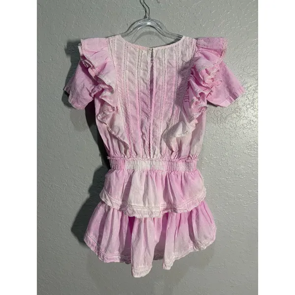 LoveShackFancy Natasha Heritage Mini Dress Pink Sz P (00)Fairy Whimsy Boho - Image 8