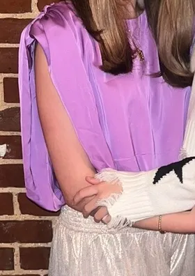 The Pants Store Purple top with shoulder pads - Image 4