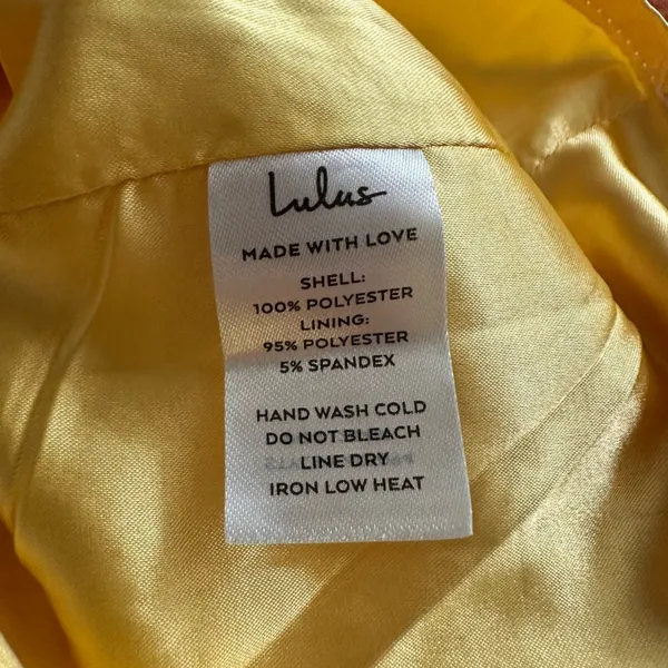 Lulus Gorgeous Yellow Floral Jacquard Halter Mini Dress - Image 4
