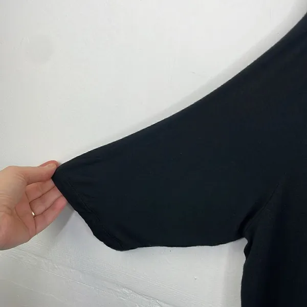 Maternity Black Long Open Front Cardigan 1/2 sleeves lightweight Large - Image 5