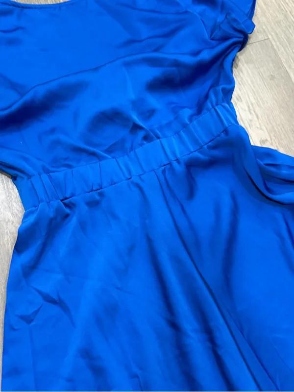 Women’s Blue Medium Short Sleeve Dress - Image 2