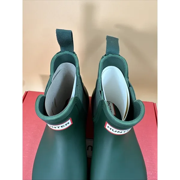 Hunter Original Chelsea Women's Waterproof Ankle Rain Boots, Green Size 6 - Image 4